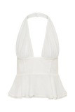 River Halter Neck Sleeveless Top White