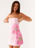 Sugar Rush Strapless Mini Dress Pink