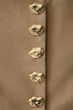 Marielle Button Up Cropped Jacket Taupe