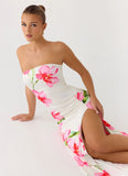 Erivo Strapless Maxi Dress Ivory Reef