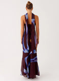 Under The Pagoda Maxi Dress Dark Floral