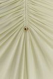 Perrie Slinky Ruched Maxi Dress Pastel Lime