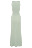 Beck Plunge Maxi Dress With Floral Hardware Basil