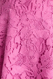 Morina Pink Lace Crew Neck Mini Dress