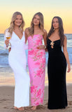 Imogen Pink and Green Floral Print Maxi Dress