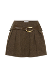 Romy Mini Skirt With Hardware Herringbone