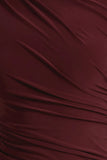Hespera Port High Neck Long Sleeve Gathered Maxi Dress