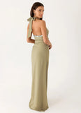 Lorela Maxi Dress Pale Olive