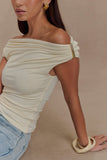 Kinsley Slinky Top With Hardware Ivory