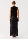Kore Sequin Maxi Dress Black
