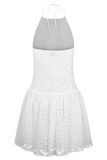 Carlina Broderie Mini Dress White