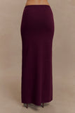 Miles Knit Maxi Skirt Plum