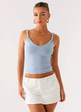 On Trend Linen Mini Skort White
