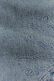Alessia Embroidered Denim Mini Skirt Light Vintage