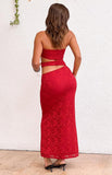 Rae Red Strapless Maxi Dress