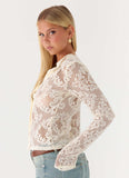 Orellia Long Sleeve Top Ivory