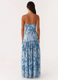 Eden Strapless Maxi Dress Opulent Blue