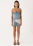 Vianna Denim Bustier Top True Denim