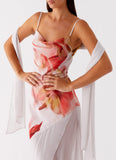 Loire Maxi Dress Peach Rose