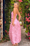 Jewel Pink Floral Maxi Skirt