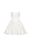 Hollie Structured Corset Mini Dress White