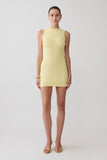 Amilee Scarf Knit Mini Dress Lemon