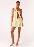 Delight Me Asymmetrical Top Yellow