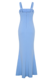 Luella Crepe Corset Maxi Dress Cornflower Blue