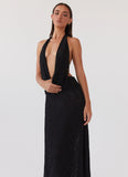 Elysia Lace Maxi Dress Black
