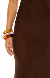 Sunflower Brown Mesh Maxi Dress