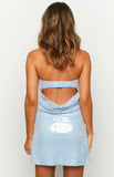 Allie Blue Sequin Strapless Mini Dress