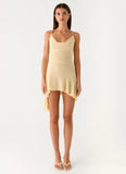 Spiced Sunset Mini Dress Baby Yellow