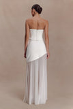 Karina Strapless Scuba Corset White