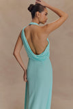 Galia Cowl Neck Maxi Dress Lagoon
