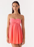 Elevare Strapless Mini Dress Sunset Ombre