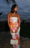 Arizona White Frangipani Maxi Dress