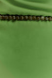 Elaine Chiffon Beaded Maxi Dress Green