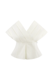 Rayne Off Shoulder Denim Top White