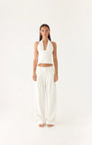 Sora Low Rise Pant White