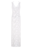 Cornelia Floral Sheer Maxi Dress Ivory