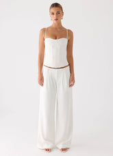 Samuel Low Rise Suiting Pants White
