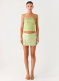 Jennie Beaded Mini Skirt Green