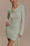 Terrymae Crochet Mini Skirt Pastel Green