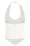 Meadow Corset Halter Top White