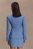Gina Suiting Mini Skirt Ocean Blue