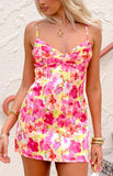 Honey Yellow Floral Pop Mini Dress