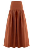 Autumn Maxi Skirt Burnt Orange