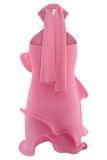 Caprice Halter Knit Mini Dress Bubblegum Pink