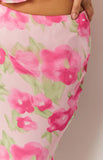 Jacqulin Pink Floral Print Maxi Skirt
