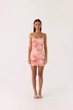 Liyah Beaded Mini Dress Papaya